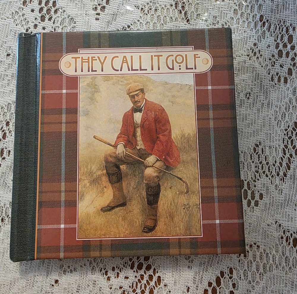 Minature Golf Book with Red Plaid Cover